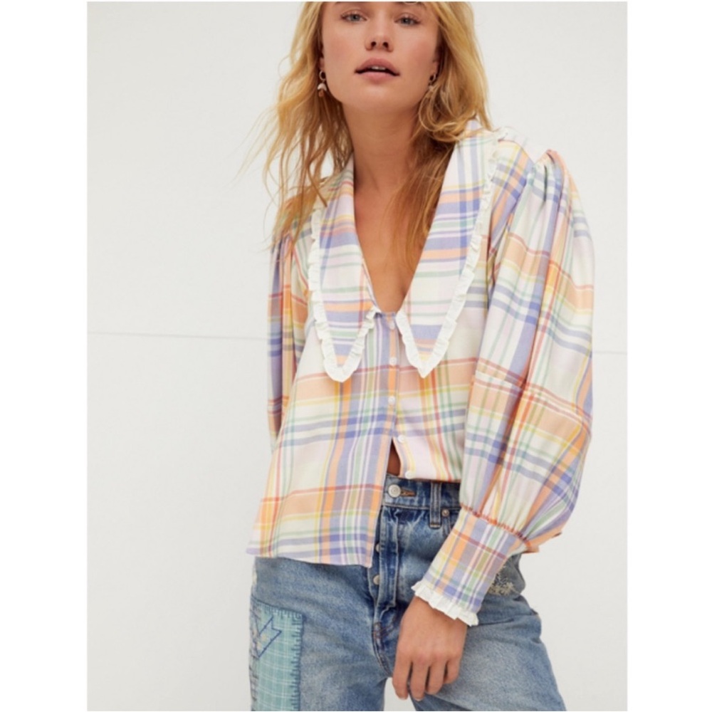 FREE PEOPLE - BEXLEY PLAID TOP
